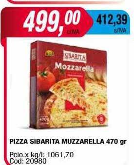 Maxiconsumo Pizza sibarita muzzarella 470 gr oferta