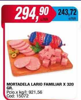 Maxiconsumo Mortadela lario familiar x 320 gr oferta