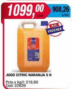 Maxiconsumo Jugo citric naranja oferta