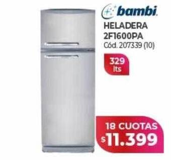Naldo Lombardi Bambi heladera 2f1600pa oferta