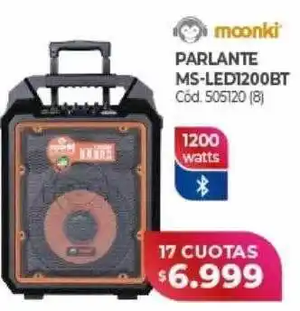 Naldo Lombardi Parlante ms-led1200bt moonki oferta