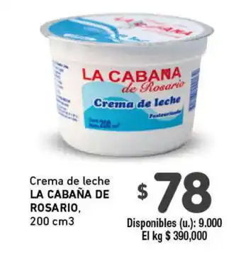 Cooperativa Obrera La Cabaña de Rosario Crema de leche 200 cm3 oferta