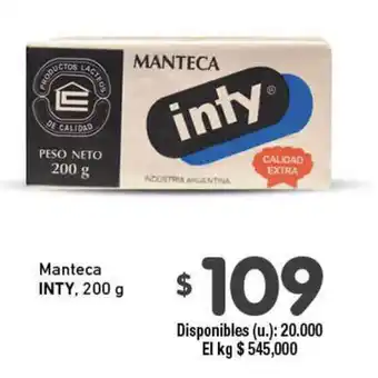 Cooperativa Obrera Inty Manteca 200g oferta