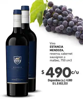 Cooperativa Obrera Estancia Mendoza Vino 750 cm3 oferta