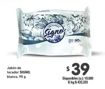 Cooperativa Obrera Signo Jabón de tocador blanco 90g oferta