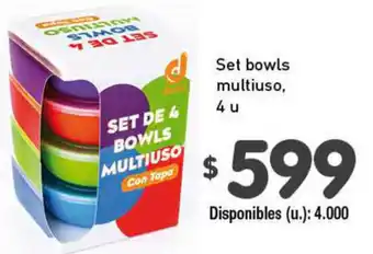 Cooperativa Obrera Set bowls multiuso 4u oferta