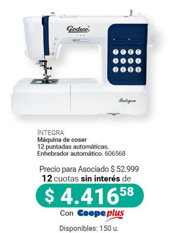 Cooperativa Obrera Íntegra Máquina de coser oferta