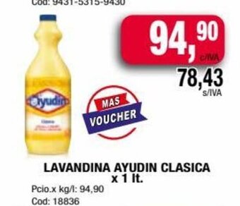 Maxiconsumo Lavandina Ayudin Clasica x 1lt oferta