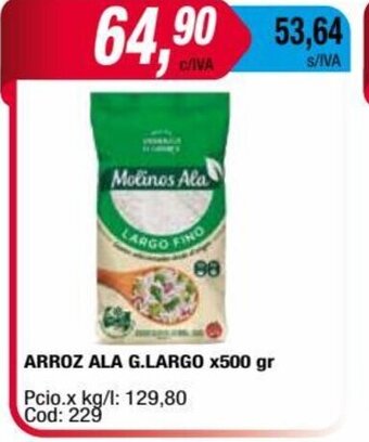Maxiconsumo Arroz Ala G.Largo x 500gr oferta