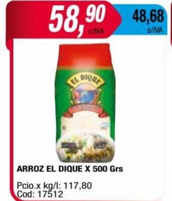 Maxiconsumo Arroz El Dique x 500grs oferta