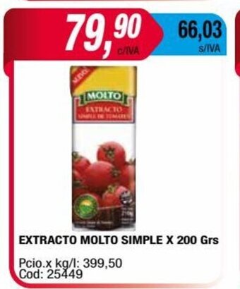 Maxiconsumo Extracto Molto Simple x 200grs oferta