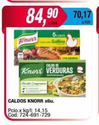 Maxiconsumo Caldos Knorr x 6u oferta