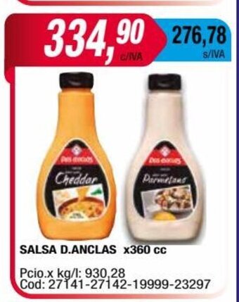 Maxiconsumo Salsa D.Anclas x 360cc oferta