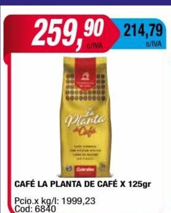 Maxiconsumo Café La Planta de Café x 125gr oferta
