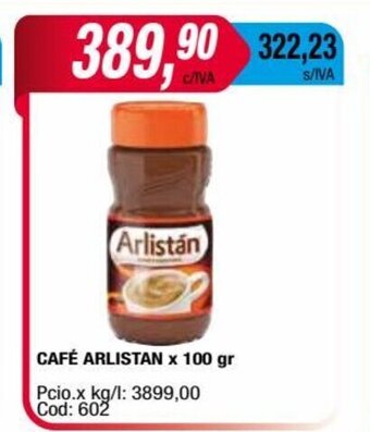 Maxiconsumo Café Arlistan x 100gr oferta