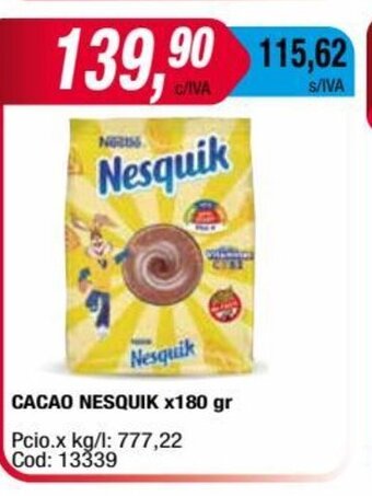 Maxiconsumo Cacao Nesquik x 180gr oferta