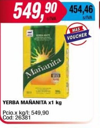 Maxiconsumo Yerba Mañanita x 1kg oferta