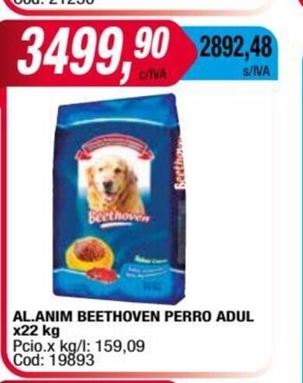 Maxiconsumo Al. Anim Beethoven Perro Adul x 22kg oferta