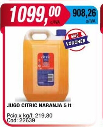 Maxiconsumo Jugo Citric Naranja 5 lt oferta