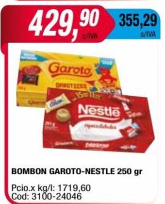 Maxiconsumo Bombon Garoto-Nestle 250gr oferta