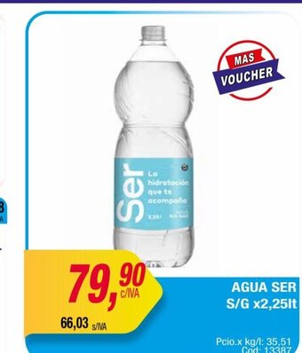 Maxiconsumo Agua Ser S/G x 2.25lt oferta