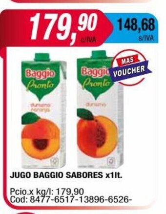 Maxiconsumo Jugo Baggio Sabores x 1lt oferta