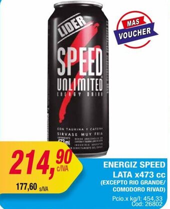 Maxiconsumo Energiz Speed Lata x 473cc oferta