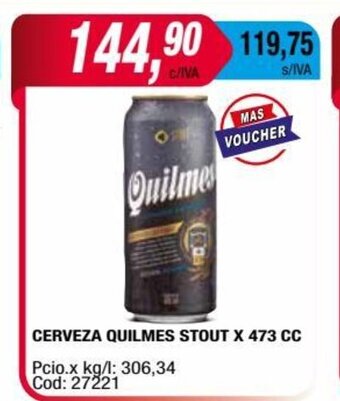 Maxiconsumo Cerveza Quilmes Stout x 473cc oferta