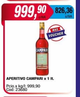 Maxiconsumo Aperitivo Campari x 1lt oferta