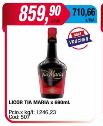 Maxiconsumo Licor Tia Maria x 690ml oferta