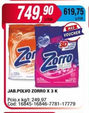 Maxiconsumo Jab. Polvo Zorro x 3k oferta