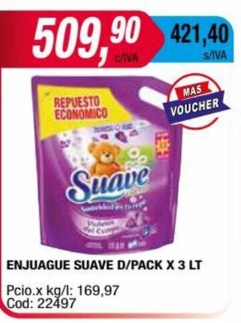 Maxiconsumo Enjuague Suave D/Pack x 3lt oferta