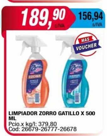 Maxiconsumo Limpiador Zorro Gatillo x 500ml oferta
