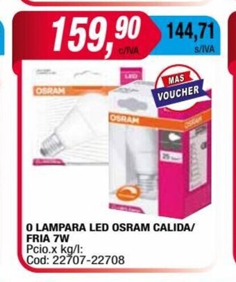 Maxiconsumo O Lampara Led Osram Calida/Fria 7W oferta