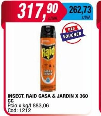 Maxiconsumo Insect. Raid Casa & Jardin x 360cc oferta