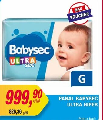 Maxiconsumo Pañal Babysec Ultra Hiper oferta