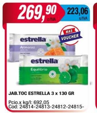 Maxiconsumo Jab. Toc Estrella 3 x 130gr oferta