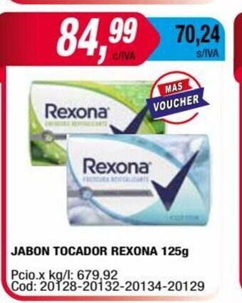 Maxiconsumo Jabon Tocador Rexona 125g oferta