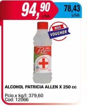 Maxiconsumo Alcohol Patricia Allen x 250cc oferta