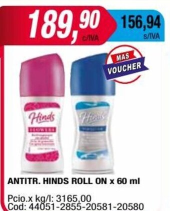 Maxiconsumo Antitr. Hinds Roll On x 60ml oferta