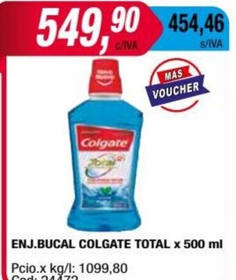 Maxiconsumo Enj. Bucal Colgate Total x 500ml oferta