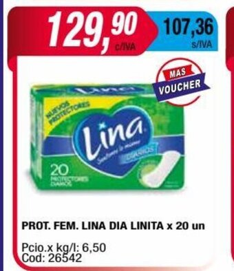 Maxiconsumo Prot. Fem. Lina Dia Linita x 20un oferta