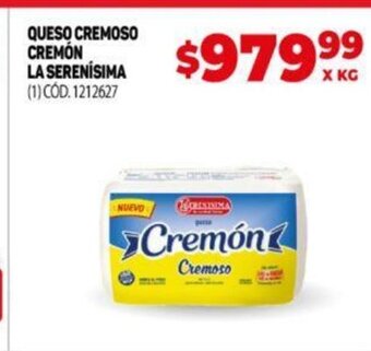 Makro Queso Cremoso Cremón La Serenísima oferta