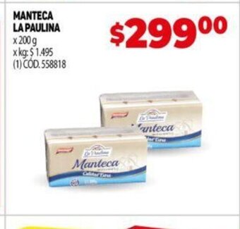 Makro Manteca La Paulina oferta