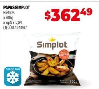 Makro Papas Simplot oferta