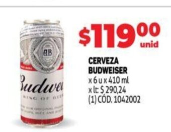 Makro Cerveza Budweiser oferta