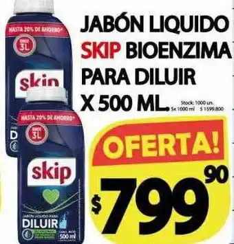 Supermercados Mariano Max Jabón liquido skip bioenzima para diluir oferta