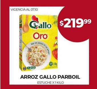 Supermercados Tadicor Arroz gallo parboil oferta