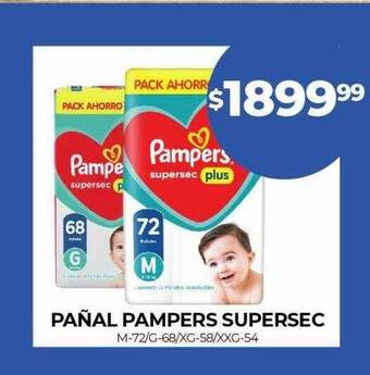Supermercados Tadicor Pañal pampers supersec oferta