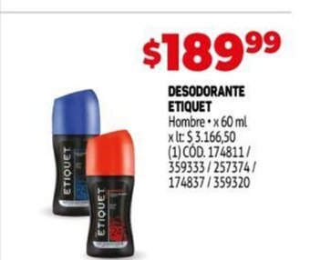 Makro Desodorante Etiquet oferta